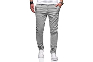 behype. Herren Basic Chino Jeans-Hose Stretch Regular Slim-Fit 80-0310