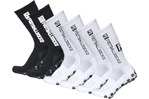 Dinjunxi Chaussette de Sport Antidérapante Lot de 3 paires Chaussette Football pour Homme Femmes, Chaussettes élastiques EU 39-46 UK 6-11, pour Sport Basket-ball Tennis Yoga