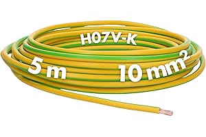 LAPP MOBILITY Lapp 4520005 PVC Ligne à fil unique H07V-K 10 mm² vert/jaune conducteur de terre mise à la terre câble 5 mètres