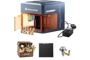SCULPFUN iCube Ultra 12W heltäckande lasergravör, 150 x 150 mm arbetsyta, med rökfilter-luftpump, bikakeformade munstycken, m