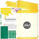 Blooven Plug-in Fly Trap, Large Sticky Surface, Yellow Traps Against Mushrooms, Mining Flies and White (Rectangular 6.5 x 9 c