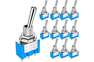Gebildet 12 st MTS-103 Mini Växelströmbrytare 125 VAC 6 A på/av/på SPDT, mikro 3-stifts spakbrytare 3 positioner, enkel anslu
