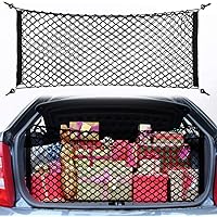 Haofy Auto Gepäcknetz, Universal Auto Kofferraumnetz, 100 x 40 cm Elastisch Kofferraum Aufbewahrung Netz aus Nylon mit 4…
