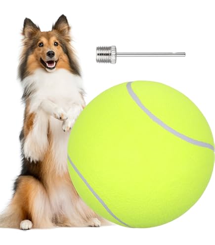 Riesiger Hunde-Tennisball – 24,1 Cm Durchmesser, Gelb, Aus Gummi & Filz, Spielzeug Für Große Hunde