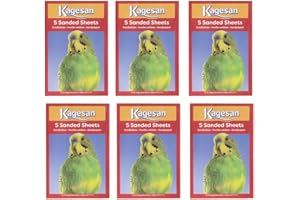 GENERIC 6 PACK KAGESAN RED BIRD CAGE SAND PAPER SHEETS 6 x 5 PCK = 30 SHEETS 43CM X 28CM 27137