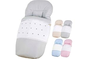 TRIMATT Saco Silla Paseo Universal - Uso como Saco en Invierno o como Funda de Silla en Verano - Hecho en España Color Gris Claro