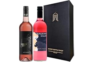 SECRET BOTTLE SHOP White Zinfandel Rose Wine Discovery Gift Set - 1 x Wicked Lady White Zinfandel Rose 75cl, 1 x Whispering Hills White Zinfandel Rose 75cl - Wine Gifts For Her