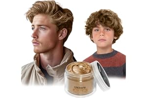 Cera Gris del color del pelo, Ultikare cera de color para el pelo Temporal Cera natural desechable para teñir el cabello en color Cosplay, partido (Marrón)