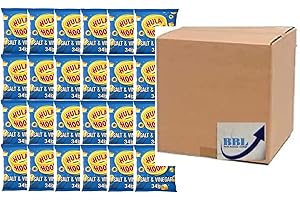 BBL BADA BUSINESS LIMITED HulaHoops Salt & Vinegar 32 X 34G Potato Rings Full Box