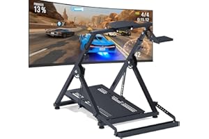 PUKALIA Soporte para volante Logitech G29 G920 G923 Plegable, Con soporte caja de cambios y sujeción para Silla Gaming, Thrustmaster T150 T300 TX T500 TH8A, PS4 PS5, Xbox Fanatec Clubsport Cockpit V1