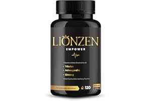 LIONZEN Testosterona Hombre Musculacion | Fuerza y Energía | +19 ingredientes | Ashwagandha, Maca, Ginseng, Tribulus terrestris, Ginkgo, Beta Alanina, Taurina, Muira Puama, L-Arginina, Zinc, Vitaminas. 120c