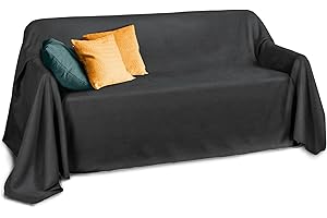 ‎BEAUTISSU Beautissu Tagesdecke 210x280 cm Überwurfdecken für Sofa Romantica Wildleder-Optik Überwurf Bettabdeckung Tagesdecken Bettüberwurf & Sofaüberwurf Decke Sofa Überwurfdecke Bett Tagesdecke Anthrazit