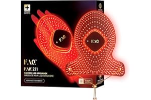 FAQ 221 Maschera mani anti-age con NIR + 7 LED - Skincare di lusso per rughe e segni del tempo - Leggera, indossabile e senza fili - Silicone flessibile Flexi-Fit per un’azione uniforme