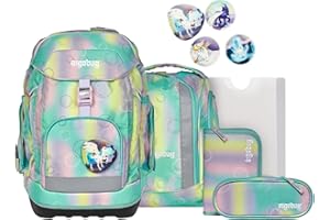 ergobag Maxi Set Set 6-teilig, ergonomischer Schulranzen, Grundschule, ideal für große Kinder ab der 1. Klasse