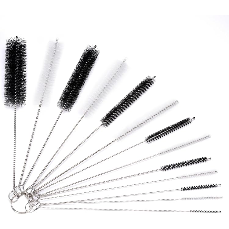 Kit De 2 Brosses à Pailles Réutilisables En Silicone - Avec Brosse Bouteille Et Boîte De Rangement - Nettoyage écolo