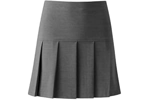 ROMAANS Ladies Children Girls Britini Back Zip All Round Uniform Skirt Pleated Back to School