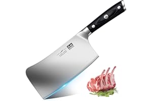SHAN ZU Hackmesser Fleichmesser Chinesisches Hackmesser 17.8cm 21 ° Klinge verdickte Klinge zum Knacken von Knochen- Classic Series