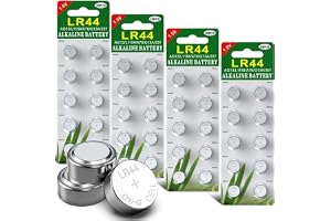 GutAkaLi 40er Pack LR44 Knopfzelle - 1.5V - Alkaline Batterie LR44 Ohne Quecksilber - (AG13 L1154F V13GA SR44 LR44H A76 