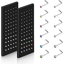 120 Piercings Nez En Acier 316 – Hypoallergénique – 3 Tailles (1,5/2/2,5 Mm) – Cadeau Pour Femmes/Hommes