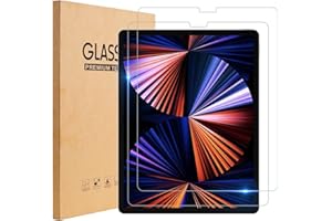 Leyu Smart iPad Pro 12.9 Screen Protector 2022 6th Gen (2021/2020/2018) 12.9 inch, (2 Pack) 9H Hardness, Ultra Clear, Anti-Scratch iPad Pro 12.9 Tempered Glass Film