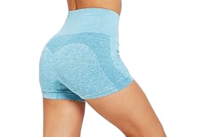 CMTOP Leggins Sportivi Donna,Shorts Donna Sportivi Push Up,Anticellulite Fitness Pantaloni Sauna Dimagranti,Vita Alta Yoga Pants Controllo della Pancia,Opaco Pilates Pantaloncini Fitness