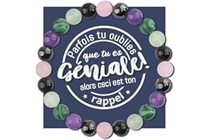 QianSiLi Cadeau Femme,Bracelet Pierre Naturelle Femme,Bracelet Personnalisé Femme,Cadeau Femme Anniversaire,Cadeau Noel Femme,Cadeau pour Maman,Collegue,Petites,Amie,Soeur,Grands-mères