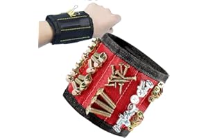 Eva Shop® Premium Magnetarmband Magnetisches Armband mit kraftvollen Magneten für Handwerker zum halten von Werkzeug, Schrauben, Bohrer, Nägel UVM Vatertagsgeschenk Versand aus BRD