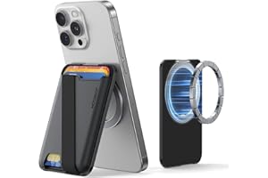 JOYROOM Portfel MagSafe Slim z podstawką, 20x magnesy N55 (3500g siły przyciągania) Portfel Magsafe iPhone, mieści 3 karty, z weganskiego skóry, uchwyt na karty Magsafe dla Apple iPhone serii 17/6/15