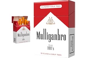 Shanker Golf – Roliga golfpeggar – MulliganBro 10-pack – Rolig golfpresent för män – Parodigolftillbehör – Coola novelty-tees
