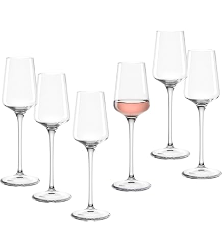 Calici Vino MamboCat Specials Spirits - Set Di 6 Bicchieri Da Grappa, 30 Ml, Altezza 20,5 Cm, Per 6 Persone, Bicchieri Da Liquore Trasparenti Con Manico, Per La Set Bicchieri