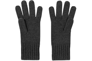 CLASSE77 - Guanti da donna in lana misto angora rasati con polso a coste 2x2 - Artigianale - Made in Italy