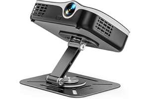 Jubor Desktop Projector Stand, 360° Rotation Projector Ceiling Wall Mount with 1/4" Screw Compatible, Hanging Holder for Home Cinema, Games Room, Office