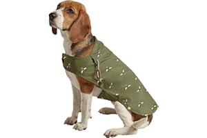 Rosewood x Joules Khaki Bee Print Raincoat for Dogs, Large, Washable, Lightweight, Water-Resistant Dog Coat for Large Dogs