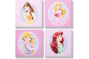 SENQAO Framed Paint by Numbers for Adults Beginners Kids - 4 Pack Cartoon Paint by Numbers Kids on Canvas, DIY Oil Painting Acrylic Paints, Valentine's Day Birthday Gifts for Women Men Kids