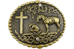 Daisybaby Novelty Cross Belt Buckle Men's Simple Western Cowboy Celtic Knot Belt Buckles 13 Styles