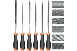 CCLIFE 6-częściowy zestaw pilników warsztatowych, zestaw małych, metalowych pilników igłowych, z torbą do przechowywania