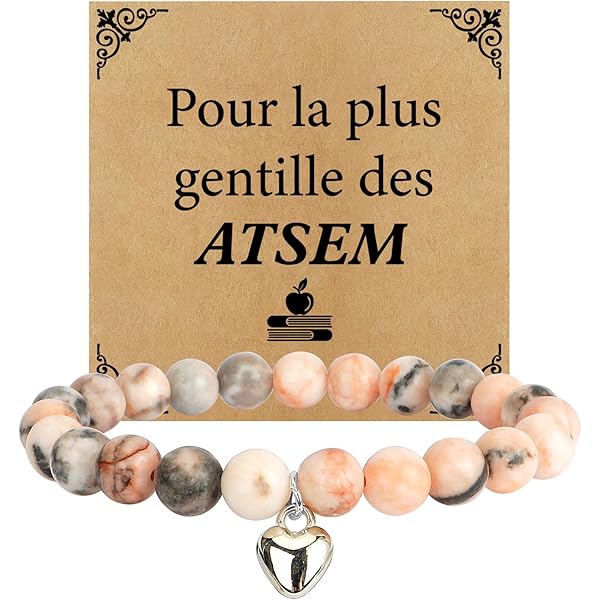 Cadeau Maîtresse D'école - 4 Bracelets Avec Carte 'Merci Maîtresse' - Personnalisable Et élégant