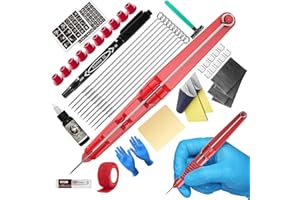 FONPOO Kit Hand Poke per Principianti, Set di Stick e Poke, Kit di Penna Hand Poke con 10 Aghi e 2 Fogli di Carta di Trasferimento