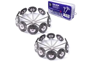 ATOPLEE 20pcs 1 pulgada / 25 mm Copa de la rueda de cepillo mini cepillo de alambre para Die Herramientas rodillo de fresado (20)