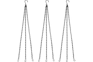 Anvin Hanging Chains for Plants Flower Pot Basket Chains 3 Point Replacement Chain Hangers for Lanterns, Bird Feeders, Planters and Other Ornaments (24 inch Long Each Hanging Chains, Pack of 3)