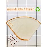 yofu yoga and food (2 adet) Yıkanabilir, Kumaş, Organik Kahve Filtresi (no:2) Ağartılmamış%100 Ham Pamuk - Ekolojik Filtre no