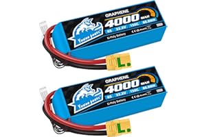 YOWOO POWER Yowoo 2 Pack 6S Lipo Battery 4000mAh 22.2v 150C Graphene Lipo Battery with Amass Anti-Spark XT90S Connector for RC Airplane Helicopter RC Car Truck Tank Drone Racing Hobby