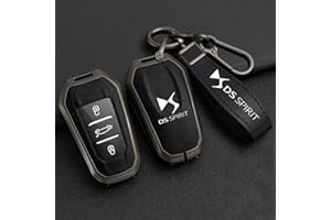 OscitY Auto Zinco Lega Chiavi Custodie, per DS ds7 ds5 ds6 ds9 New Energy ds3 4s 5LS Key Cover Impermeabile Resistente all'Usura AntiGraffio Protezione Accessori,A/Black-Gun Color