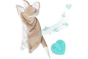 myHummy Ayuda para dormir Baby Fox Premium Fox Blanco | Blanco Ruido Bebé Ayuda a dormir niños para calmar el bebé | My hummy ayuda a dormir bebé con suave resonar después de 1 hora