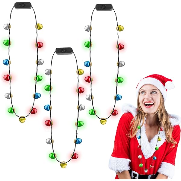 Collana Di Natale Multistrato Con Ciondoli Floreali E Campane – Perline E Alberelli, Gioiello Festivo - 4