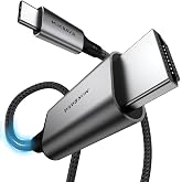 Mikrava USB C HDMI Kablo (8K@60Hz,4K@240Hz,2K@360Hz) HDR HDCP Type C to HDMI 2.1 [Thunderbolt 5/4/3, DeX Mode Uyumlu], iPhone