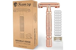 KANZY HAIR AND BEAUTY Kanzy Maquinilla de Afeitar de Doble filo Clásica Butterfly para Hombre y Mujer Set de Afeitado Cuchilla de Afeitar Clasica