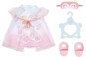 Baby Annabell Sweet Camisón - Ropa para Muñecas de 43 cm, Para Niñas de 3 Años en Adelante, Fácil para Manos Pequeñas, Incluye Camisón, Pantuflas, Antifaz para Dormir y Percha