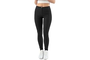 URBAN STITCH School Trousers for Girls High Waisted Teens Skinny Women Trousers for Work Ladies Office Day Smart Slim Leg Trousers