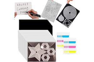 BAOFALI 30Pcs/Set Magnetic Sheets for Dies Storage Stamp and Die Storage Pockets Die Cut Storage Multi-Function Magnetic Storage Cards Set with Label Stickers for Card Making Supplies (0.7 mm Thickness